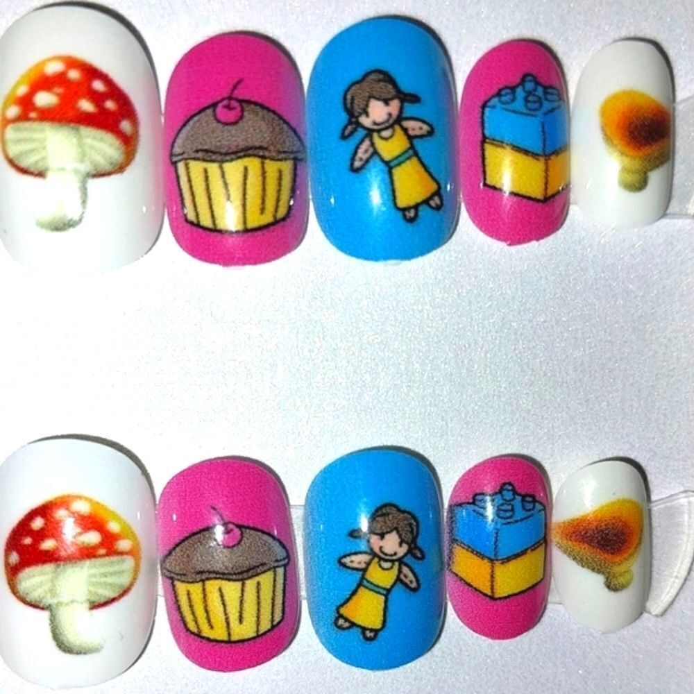 Kids custom It's a girls thing 10pc  press on nails for girls and teens